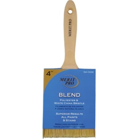 Gourmetgalley 36 4 in. White China Bristle Polyester Beavertail Brush - White - 4 in. GO3581250